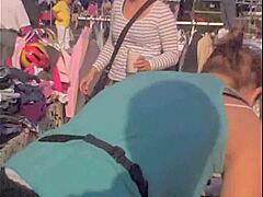 Peeking down her blouse reveals tempting hidden curves