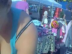 Peeking down her blouse reveals tempting hidden curves