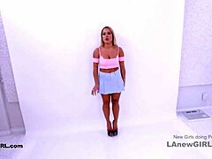 Sexy Blonde Teen Spreads For Producer's Cock During Fake Casting Interview On Sofa