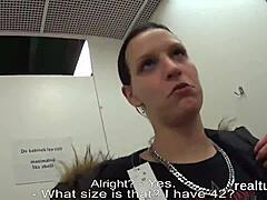 i tease this cute czech babe in shop then rip clothes for pov fuck