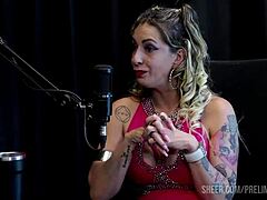 julia fontanelli's curvy latina body toys orgasm in bdsm casting interview public