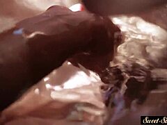 Gorgeous ebony teen 18+ doggystyled bent over by horny stepdad