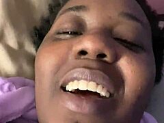 Black babe's belly balloon fetish swells with natural tits solo play tease