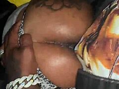 muscular ebony bbw wife dripping wet pussy ripped clothes fucked doggystyle by huge bbc