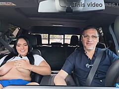 Valen Arias Curvy Colombian Masturbates in Miniskirt on Street