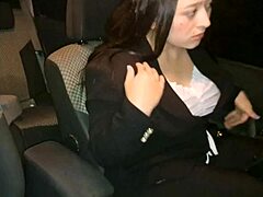 Security catches me stroking wet pussy nude in car orgasm