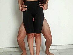 Whoa stepsis legs stroking me to explosion!