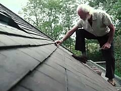 old man tricks young 18+ girl into wild sex game with deepthroat facial finish