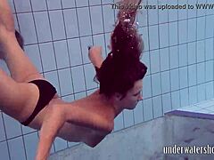 Lucy Boldly Strips Bikini in Teasing Pool Splash