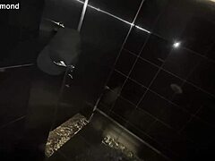 wanna see this horny brunette deepthroat my monster cock then swallow in hotel bathroom?