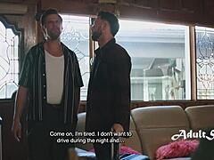 short asian ember snow takes double penetration in taboo threesome fuck