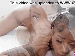 busty ebony jaymee gags deep on monster cock then twerks wildly 😍