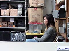 Security Guard Rips Clothes Off Teen Shoplifter Fucks Her Hardcore Office