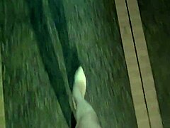 shemale ting xuan pees outside then masturbates cums on thigh