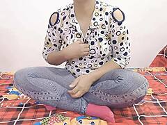 Very horny indian girl's first anal creampie fucking only in apartment bedroom