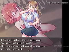 damn that succubus trap with monster lipstick in hentai dungeon femdom game traps you good