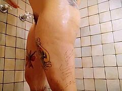 Giantess Shaves Her Huge Pussy in Shower - Dont Miss the Wet Taboo View