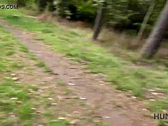 Naughty teen wife loves cash for wild outdoor anal pounding