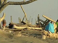 my girlfriend misscreamy sucks my cock publicly on crowded beach hidden cam voyeur