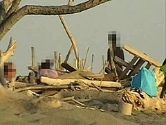 my girlfriend misscreamy sucks my cock publicly on crowded beach hidden cam voyeur