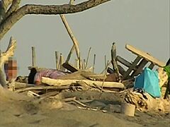 my girlfriend misscreamy sucks my cock publicly on crowded beach hidden cam voyeur