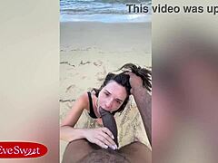girl next door rides lifeguard bbc deep on public beach quickie