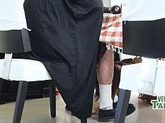 wet milf mommy squirts hard on daddy's cock thanksgiving not son feast