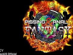 Chubby submissive slut humiliated with fruit shoved deep in ass during hardcore bdsm anal creampie