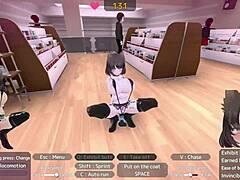 Exhibitionist slut masturbates dildo in store humiliating herself publicly!