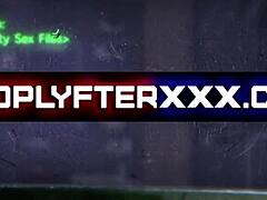 vienna black's dark-haired teen body gags on cock in shoplyfter full scene