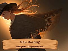 he moans loud while stroking his cock solo thinking of hot erotic boyfriend action