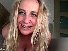 Wet Mature Slut Prolapses Huge Puffy Pussy Lips While Fisting and Toying in Outdoor Shower Orgasm Frenzy!