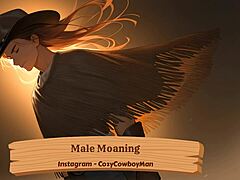 he moans loud while stroking his cock solo thinking of hot erotic boyfriend action