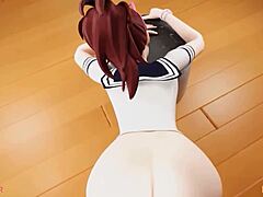 dva takes it bent over doggystyle from monster cock pov with hot cumshot finish