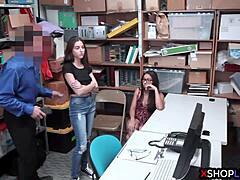 Petite teen thief ripped and fucked by mall cop's cock?!