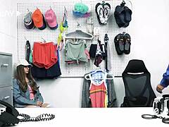 Rich Girl Nicole Aria Caught Shoplifting Bold Anal Creampie Backroom Domination