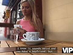 blondie cheats with old friend in public toilet hardcore