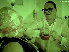 hey slave, watch mistress april dominate your bound ass with latex electro bdsm licking