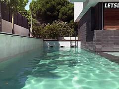 A Girl Knows Best - BFFs' Nasty Poolside Lesbian Pussy Licking Fuck