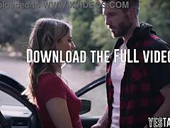 stranded blonde milf hitchhiker sucks fucks big cock outdoors hairy