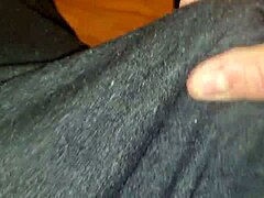 crazy sexy neighbor strips leather jacket flashes ass teases with dirty talk and piss play