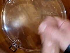 crazy sexy neighbor strips leather jacket flashes ass teases with dirty talk and piss play