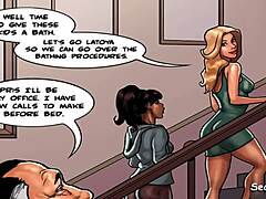 cheating husband brutally face fucks sexy ebony maid kitchen perky tits.