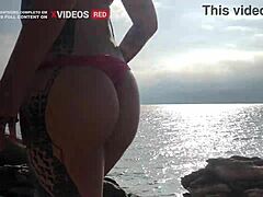 Incrível public ride with ripped clothes and brutal doggystyle on Brazilian teen's big ass!