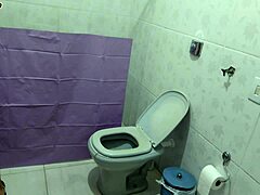 MADeASTA spies stepson bath rips curtain DIRTY bathroom HANDJOB