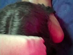 hot petite black queen slurps grandpa's thick cock then doggystyle pounding!