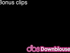 petite tattoo blonde strips downblouse dancing legs bra panties