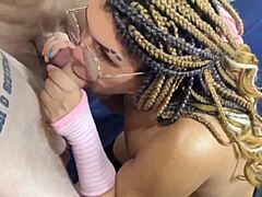 Gulosa Deepthroats and Spits on Two Crossdressing Trans Cocks Hungrily