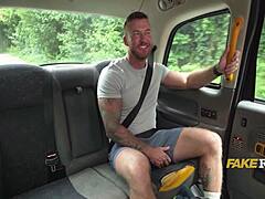 British Hunk Fucks Milf Hard in Taxi for Cash Outdoor Pickup Reality