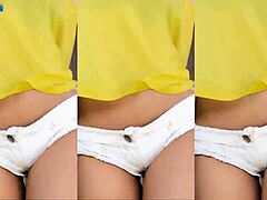 damn that sexy korean cutie dances her big tits wildly